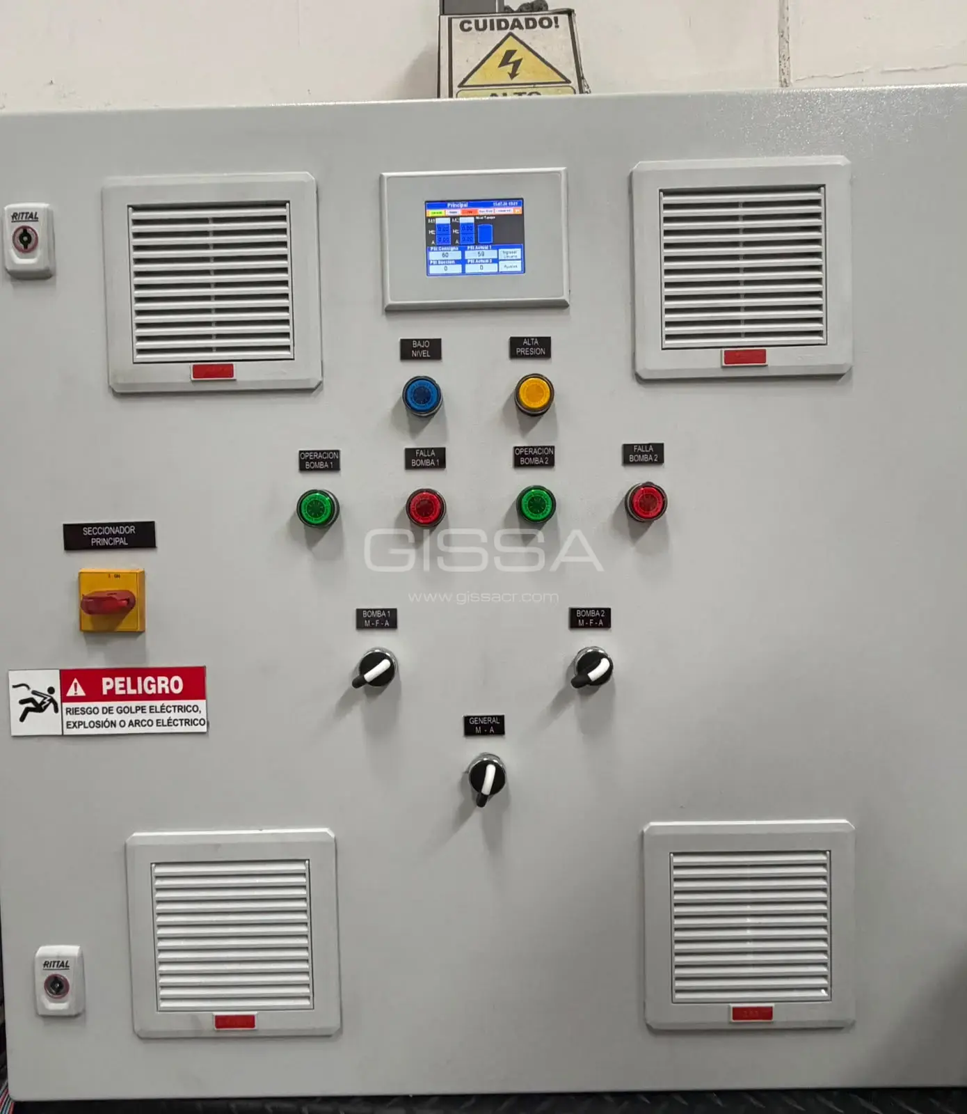 Tablero de control industrial