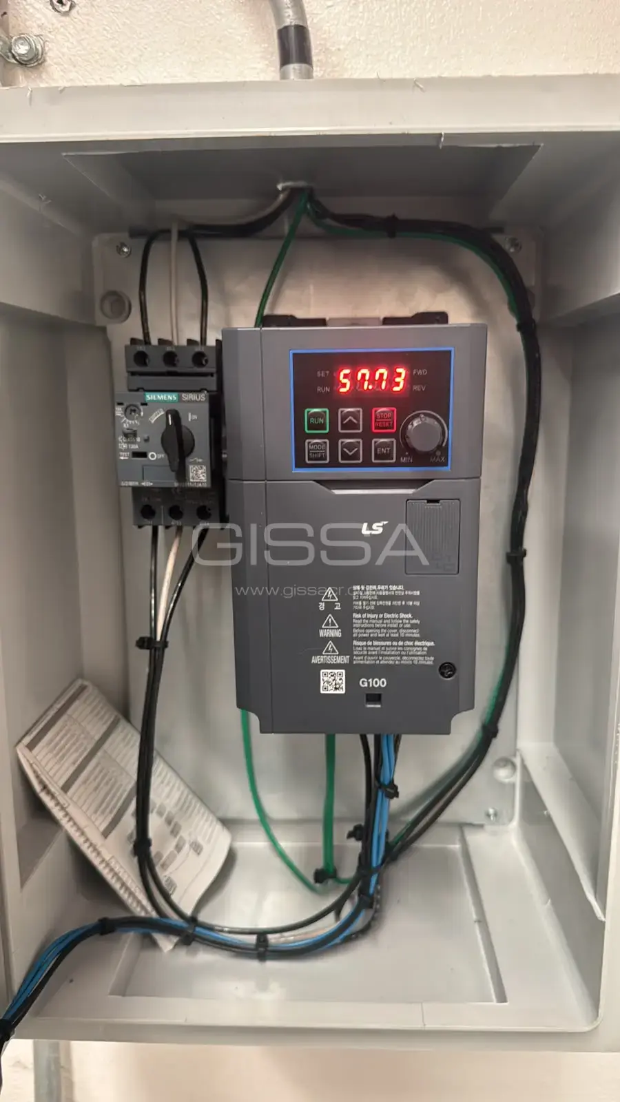 Variador LS Electric instalado